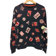 ピーエスポールスミス PS Paul Smith トラベルバッジ刺繍プリント総柄デザインスウェット メンズ import：M 