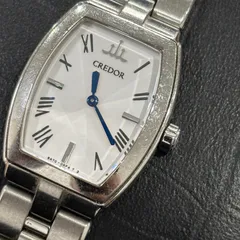 __SEIKO セイコー CREDOR クレドール アクア 腕時計 レディース シルバー クォーツ コマ付き 腕周り16.5cm 5A70-0AE0のサムネイル