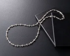 シルバー925 タイニークロス チェーンネックレス 60cm クロスリンク   対応 メンズ レディース ユニセックス 重厚感 高級感 シンプル おしゃれ 人気 アクセサリー プレゼント 新品 送料無料 即日発送　96