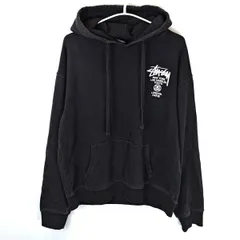 ステューシー World Tour Hoodie パーカー ワールドツアー ジップアップ フーディー L ブラック メンズ STUSSY