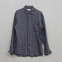 UNIQLO ユニクロ メンズ95 オーバ シャツ 春 秋 チャコール 75579