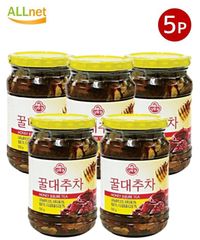 サンファ 蜂蜜ナツメ茶 500g×5瓶セット｜韓国伝統茶 はちみつナツメ茶 健康茶 美容茶｜韓国お茶 韓国食品 お土産 ギフト プレゼント 花粉症対策 冷え性 対策 美容ドリンク