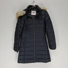 AI 90% トミーヒルフィガー レディース90 ダウンジャケット ロング丈 アウター 秋 冬 ネイビー 64442