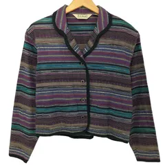 エルエルビーン L.L.Bean ネイティブ柄ボーダークロップドジャケット レディース import：S 