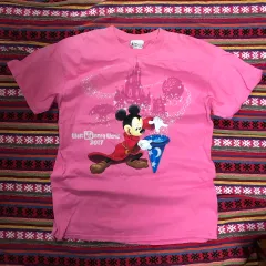 ディズニー WORLD 2017 ミッキーマウス ピンク Tシャツ
