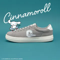 【シナモロール】サンリオキャラクターズ　1502　グレー　 ワッペンスニーカー　22.5～25.5cm 【正規ライセンス商品】のサムネイル