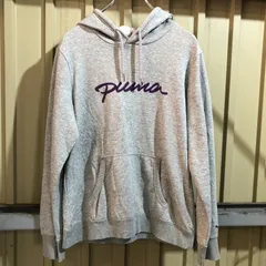 749 PUMA パーカー グレー L プーマ 刺繍ロゴ スウェット 古着卸 アメリカ仕入