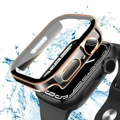 新品 対応 Apple Watch ケース 41mm 防水ケース 3D直角エッジデザイン メッキ加工 アップルウォッチ カバー ガラスフィルム アップルウォッチ ケース 耐衝撃 apple watch カバー 全面保護 高透過率 Apple Watch Ser