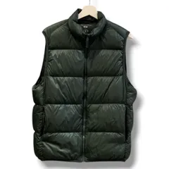 UNIQLO ユニクロ ウルトラライトダウンベスト サイズL 深緑 NO 311-449632-24-80 ワイドキルト スタンドカラー チョッキ ポケット付 軽量 メンズ 冬 ゴーゴー古着マルイ草加店2376
