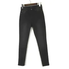 ジーナシス JEANASIS JEGGINGS 定番 デニムパンツ ジェギンス スキニー スリム ストレッチ M 黒 ブラック 美品