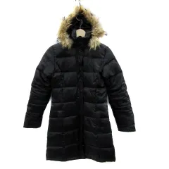 アンドバイピー&ディー ピンキー&ダイアン & by P&D ダウンコート ロング丈 スタンドカラー フード付き 2way 無地 ジップアップ 38 黒 ブラック /YS36のサムネイル