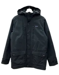パタゴニア Patagonia 12AW ISTHMUS PARKA イスマス パーカ 裏ボア ダブルジップ フーディ アウトドア アウター 黒 27020FA12 ジャケット ロゴ ブラック Sサイズ 104MT-2156