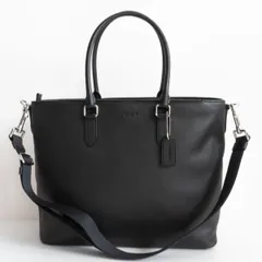 【極美品】COACH【C2841/2WAY ベケット レザー トートバッグ】 ブラック ビジネスバッグ コーチ 25110286
