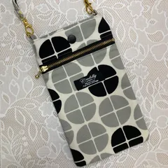 スマホポーチ　グレー&ブラック