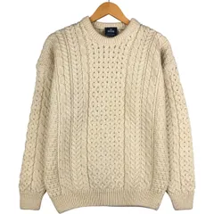 古着 ARAN WOOLLEN MILS フィッシャーマン アランニットセーター アイルランド製 メンズS相当/eaa455689