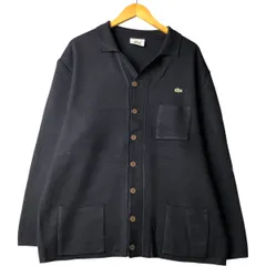 古着 80年代 ラコステ LACOSTE 襟付き アクリル×ウールニットカーディガン 56 メンズXL相当 ヴィンテージ/eaa592883