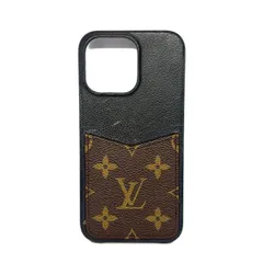 LOUIS VUITTON(ルイヴィトン) 携帯電話ケース モノグラム IPHONEバンパー15PROMAX M82888 モノグラム×ノワール iPhoneケース レザー、牛革