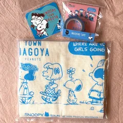 スヌーピータウン【名古屋パルコ限定】3点セット エコバッグ ステッカー マスキングテープ
