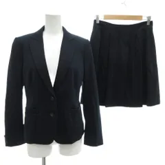 ポールスミス ブラック Paul Smith BLACK セットアップ フォーマル ジャケット 40 スカート 38 背抜き シングル 紺 ネイビー 春夏 /AE ■GY18