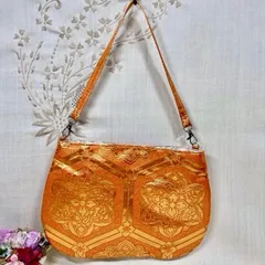 【一点物】 帯リメイクバッグ　ショルダーバッグNo.26和柄バッグ