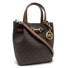 マイケルコース カーソン NS クロスボディ スモール 2way ハンドバッグ ショルダーバッグ 斜め掛け 鞄 ブラウン 茶 ゴールド コーテッドキャンバス レザー チャーム MK シグネチャー 35S5G2ZC5B CARSON MICHAEL KORS