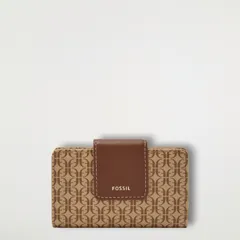 Fossil フォッシル カードケース マディソン プリント マルチファンクション ブラウン
