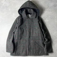 90s USA製 JOHNSON WOOLEN MILLS 中綿 ライナー チェック ウール パーカー ジャケット M / 90年代 アメリカ製 オールド 脱着 フード コート