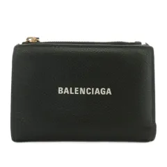 バレンシアガ BALENCIAGA 694166 財布 二つ折り レザー ロゴ 黒