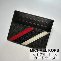 MICHAEL KORS/マイケルコース/カードケース/カード入れ/MKロゴ柄/レザー/ブラック　　　【A376】