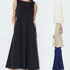 UNIQLO ユニクロ エアリズム ウルトラストレッチエアリズムワンピース ノースリーブ ワンピース ノースリーブ 通常丈 丈長め 丈短め オフホワイト ベージュ ブラック S M L 3XL