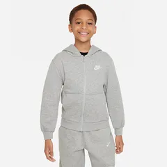 ナイキ キッズ パーカー スウェット 130-160cm 子供服 NIKE クラブ フリース ジュニア フレンチ テリー フルジップ フーディ グレー 子ども 男の子 女の子 スポーツ  ウェア/FD3017-063