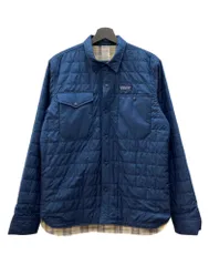 パタゴニア Patagonia 14AW REVERSIBLE QUILTING JACKET リバーシブル キルティング ジャケット 裏チェック ボタン アウター 紺 27500FA14 ジャケット ロゴ ネイビー Sサイズ 104MT-2157