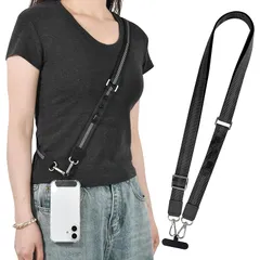 [Yeepan] スマホ ショルダーストラップ スマホストラップ 長さ調整可能 150cm 斜めがけ 可愛い 反射テープストリップ付 iphone 肩掛け スマホしょるだー かわいい 携帯ケース 首掛け 全機種対応 ネックストラップ 落下防止 0