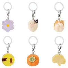 【中古】ストラップ 全6種セット 「にほんのおかし -秋- めじるしアクセサリー」