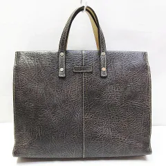 KATHARINE HAMNETT キャサリンハムネット ロンドン レザー ビジネスバッグ トートバッグ ブラウン系 茶系 鞄 メンズ E375MF