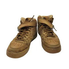 ナイキ NIKE  AIR FORCE 1 MID '07 WB FLAX/WHEAT-GUM LIGHT BROWN  エアフォース 1 07 ミッド スニーカー フラックス ウィート ガム ライト ブラウン メンズ JPN：27 