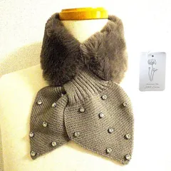 ファーマフラー ティペット フェイクファー マフラー マフラー ストール モカ ブラウン レディース 冬 フェイクファー ギフト プレゼント 1914mocms