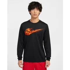 ナイキ 長袖シャツ メンズ NIKE Dri-FIT L/S バスケットボール Tシャツ ロンT プリントT トップス スポーツウエア 軽量 ドライ 速乾 バスケシャツ スポーツ メンズウェア nikeバスケ 練習着 トレーニング /HF6210-010