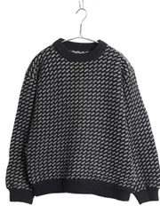 【お得なクーポン配布中!】 80s ノルウェー製 エルエルビーン バーズアイ ニット セーター レディース L 小さめ S / ヴィンテージ ウール ノルディック ツートン 紺 白