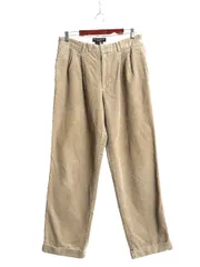 【お得なクーポン配布中!】 90s バナナリパブリック 太畝 コーデュロイ パンツ メンズ 実寸 32 30 オールド スラックス ストレート ツータック 裾ダブル 無地 ベージュ
