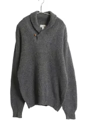 【お得なクーポン配布中!】 80s USA製 エルエルビーン ショールカラー ニット セーター メンズ M / ヴィンテージ アウトドア ウール 無地 シンプル チャコール グレー
