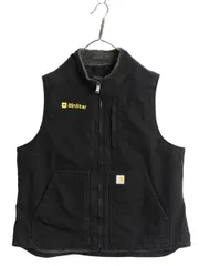 【お得なクーポン配布中!】 US企画 カーハート モックネック ダック ベスト レディース XL / 裏 ボア パイル フリース フルジップ ワーク 重ね着 大きいサイズ 企業 黒