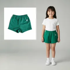 【1点限り・新品】OLEES    KIDSジャージ　ショートパンツ　グリーン　緑　120cm　アウトレット品　幼稚園　保育園　こども園　幼児用　子供用【送料込み】