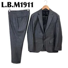 【美品】 L.B.M1911 スーツセットアップ 52R ダークグレー 無地