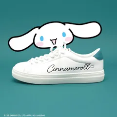 【シナモロール】サンリオキャラクターズ　1501　ホワイト/グリーン　ビッグロゴスニーカー　22.5～25.5cm 【正規ライセンス商品】のサムネイル