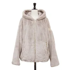 TATRAS タトラス ブルゾン ベージュ サイズ:02(M) | フード付き ボアブルゾン | YUMOLA | パーカー 長袖 ショート丈 オーバーサイズ ブランドロゴ フェイクファー | 日本製 | アウター ジャケット 上着【レディース】【中古】