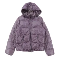 美品 SHIPS シップス 長袖 ダウンパーカー S パープル フーディー取外し可能 レディース 古着