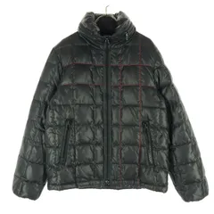 hiromichi nakano ヒロミチナカノ 内側 総柄 長袖 ダウンジャケット M ブラック フーディー メンズ 古着