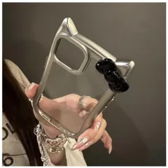 【数量限定】3D かわいい 猫耳リボン ネコ耳 猫柄 ネコラクター クリア シンプル TPU おもしろ アイフォン14 スマホケース 人気 対応iPhone13/14用携帯ケース 韓国 耐衝撃 透明 ソフトケース シリコンゴム mayababy 創意 落下防止