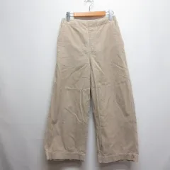 コーエン coen コーデュロイ ワイド パンツ S ベージュ バックゴム